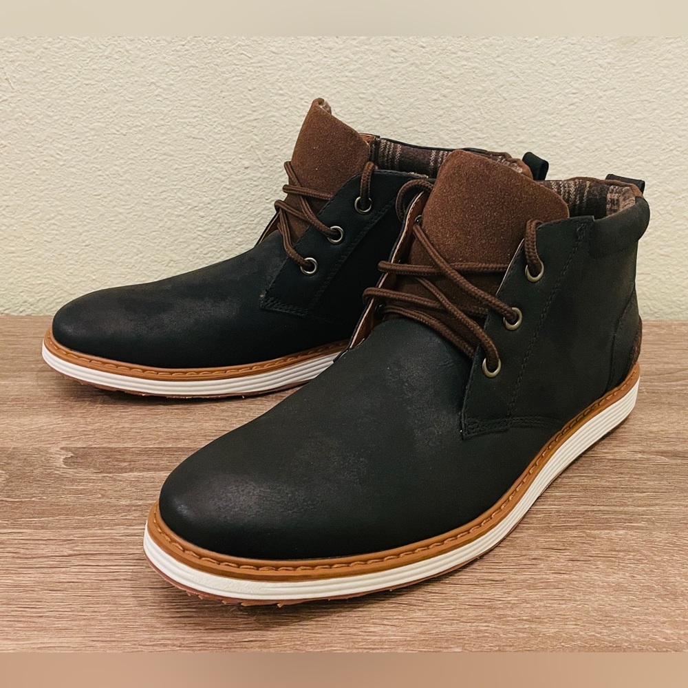 Ferro Aldo black brushed leather size 6.5